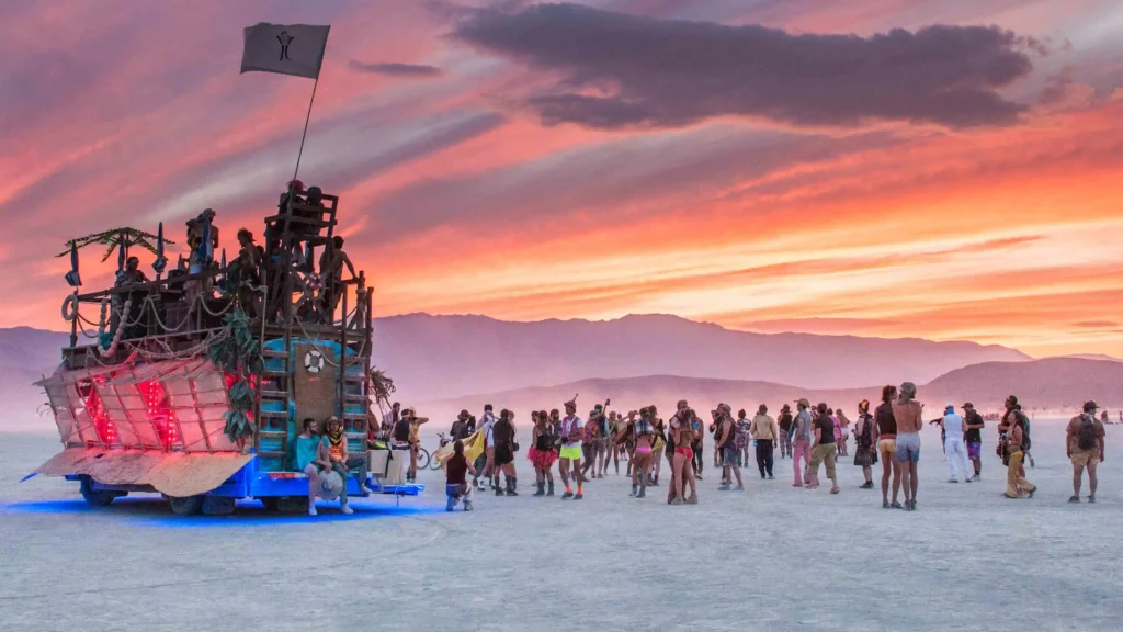 Participants gathered to embody the 10 principles of Burning Man through community and radical expression